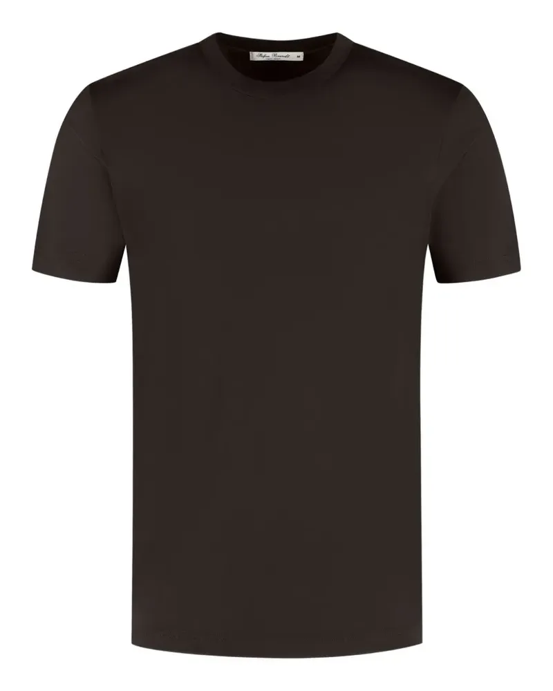 Stefan Brandt ELI SUPER 60 crew-neck short-sleeve T-shirt - Braun Braun