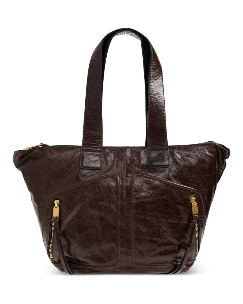 AllSaints Jean Rey leather tote bag - Braun Braun