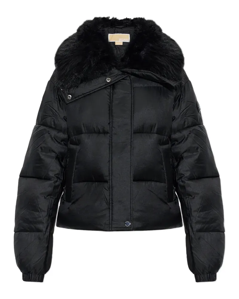 Michael Kors faux-fur trim padded jacket - Schwarz Schwarz