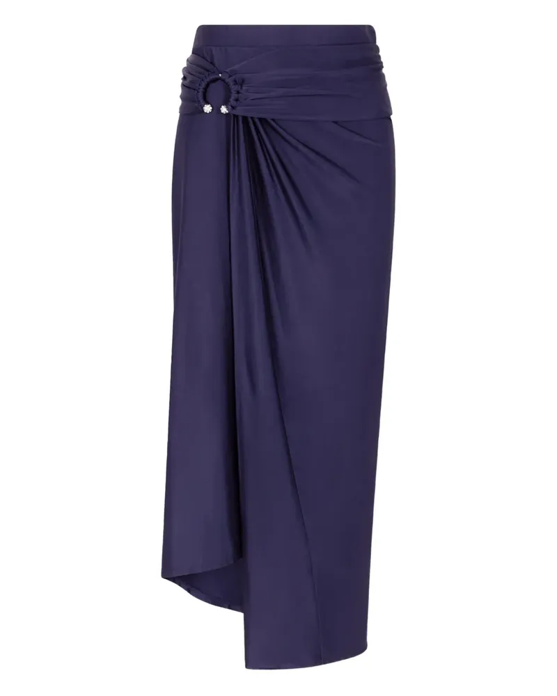 Paco Rabanne Drapierter Midirock - Violett Violett