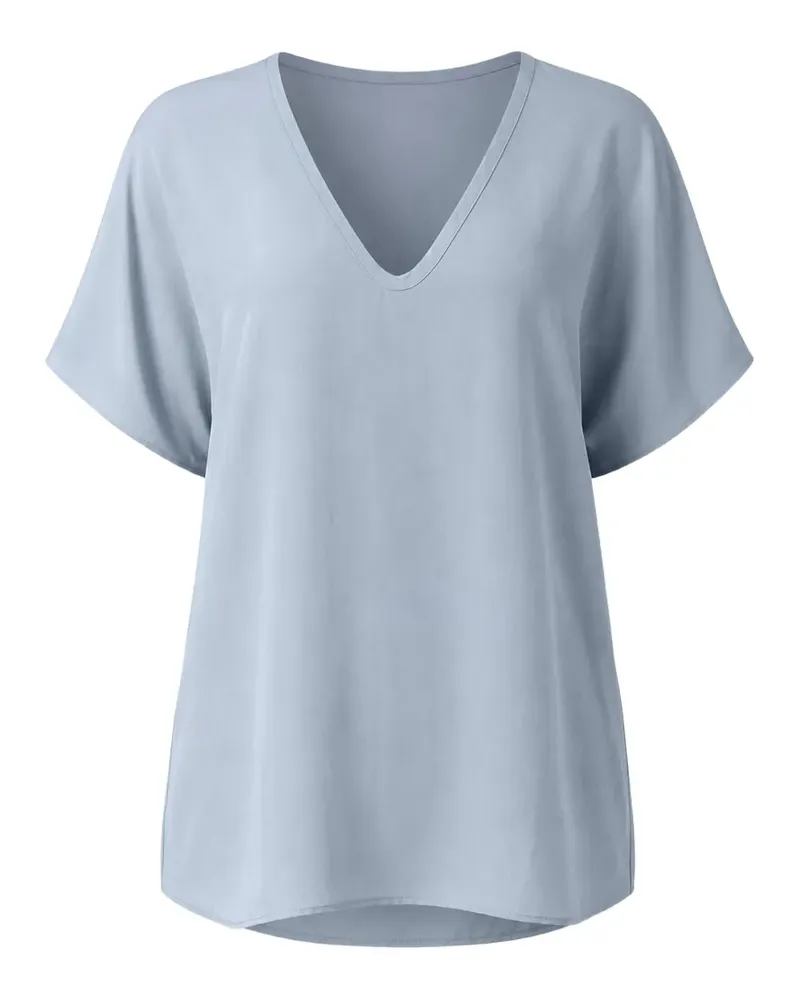 ALYSI short-sleeve V-neck top - Blau Blau