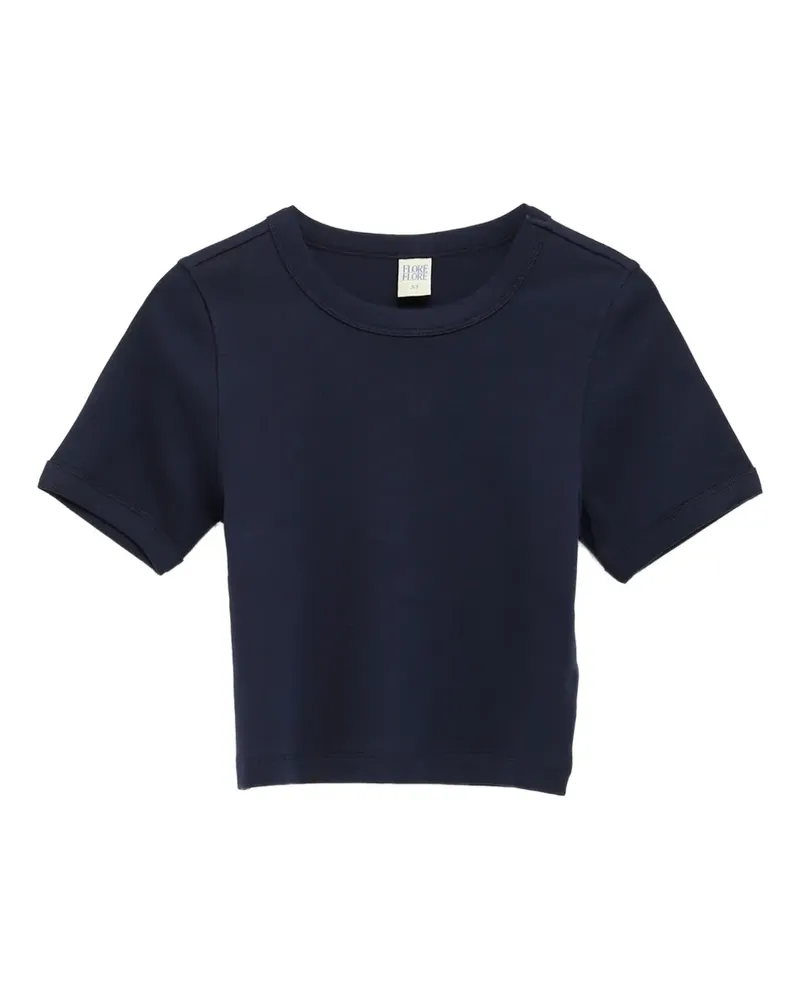 Flore Flore Geripptes Car Cropped-Top - Blau Blau