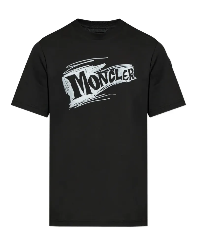 Moncler logo-print short-sleeve T-shirt - Schwarz Schwarz