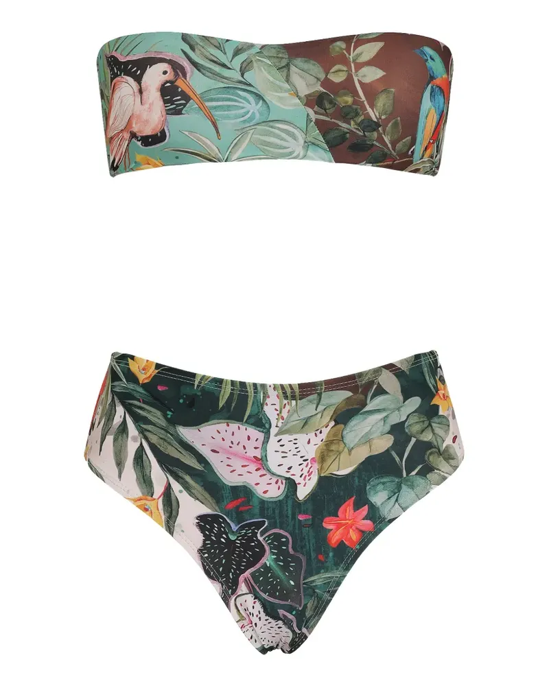 Amir Slama Bandeau-Bikini - Grün Grün