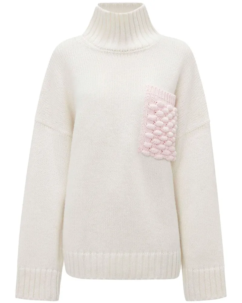J.W.Anderson Pullover mit Popcorn-Patch - Weiß Weiß