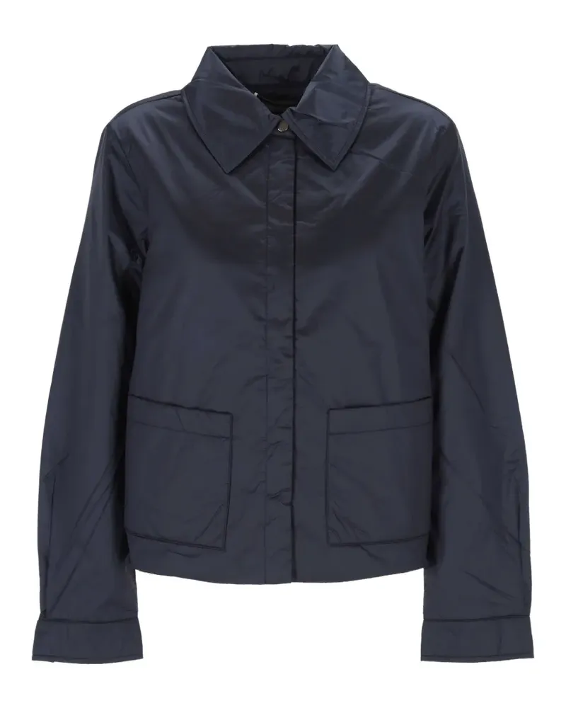 Pennyblack concealed-fastening patch-pocket padded cropped jacket - Blau Blau
