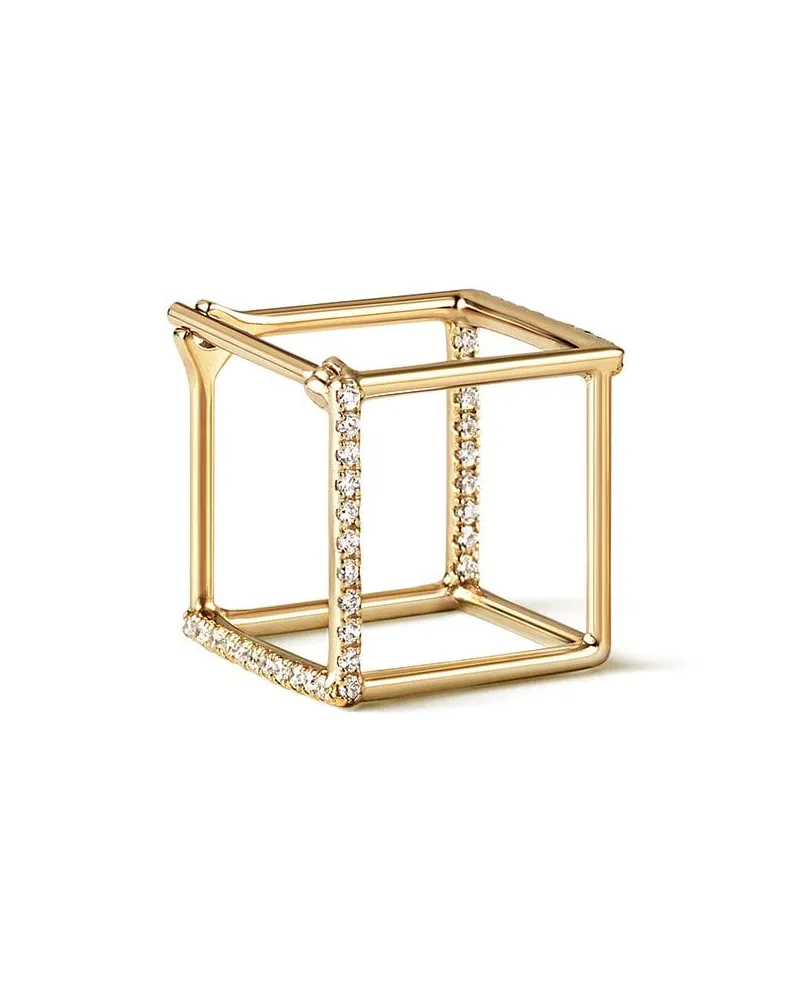 SHIHARA Quadratischer Ohrring mit Diamanten - Metallic Metallic