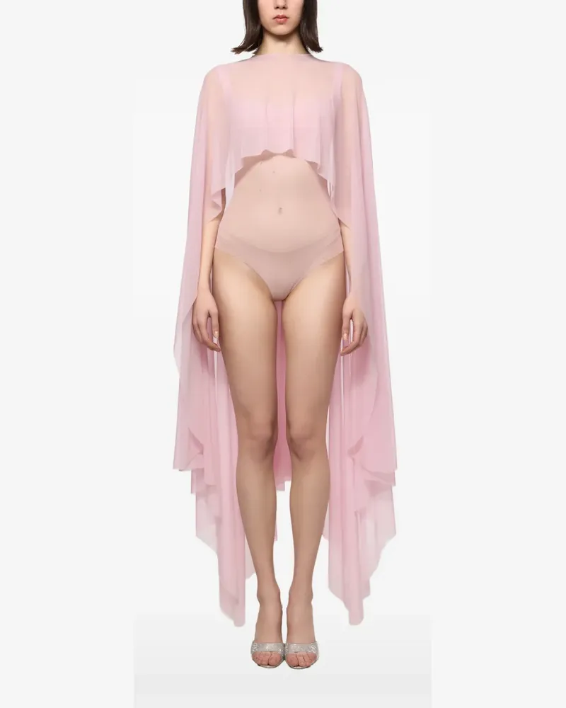 ATU Body Couture Gerüschtes Cape - Rosa Rosa