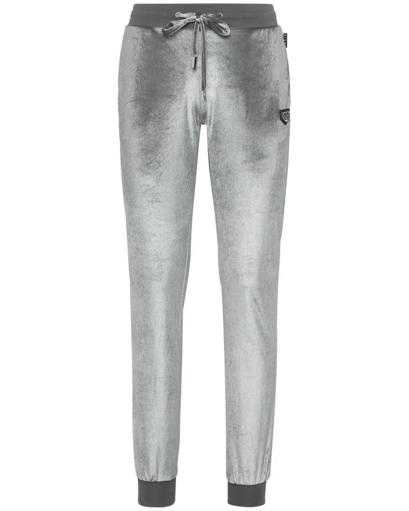 Philipp Plein Strass Skull Hose - Grau Grau