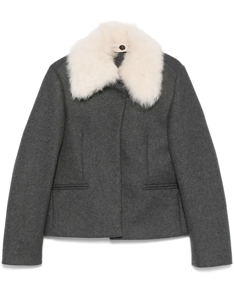 Totême Jacke mit Shearling-Kragen - Grau Grau
