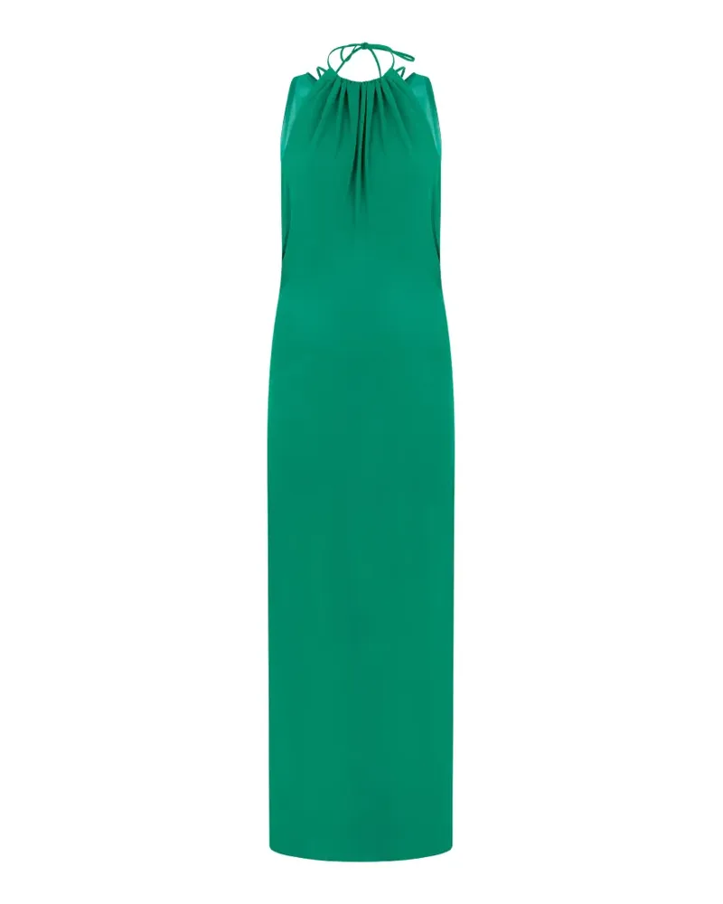 Alberta Ferretti ruffled halterneck maxi dress - Grün Grün