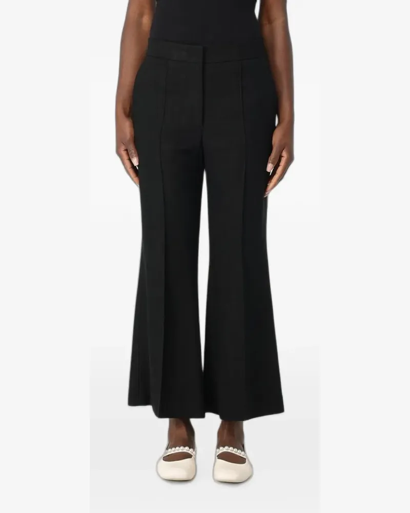 MSGM pressed-crease cropped trousers - Schwarz Schwarz
