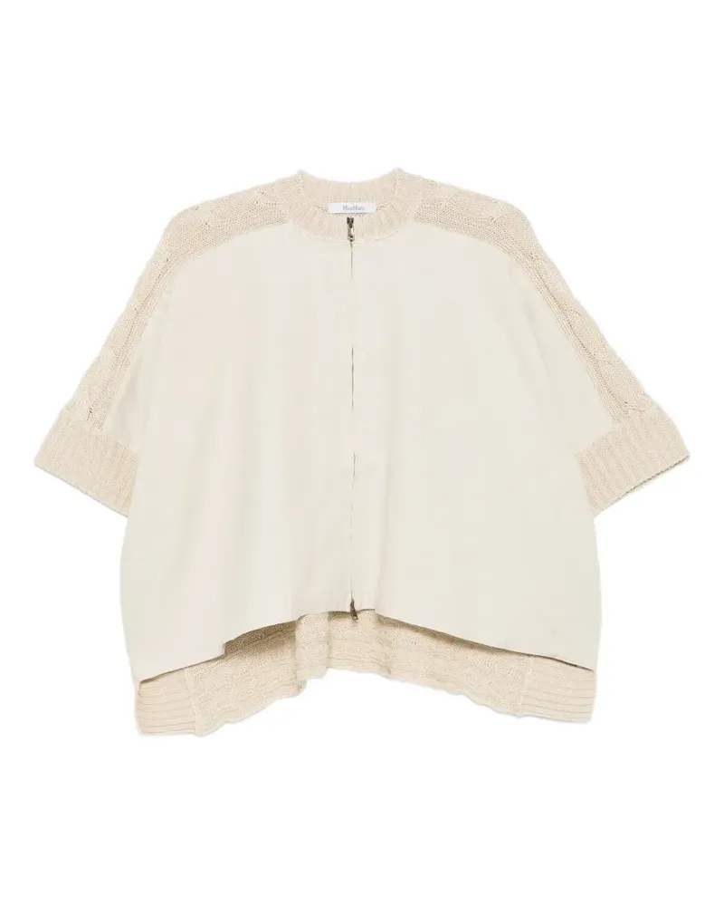 Max Mara Meresia cable-knit zip cardigan - Nude Nude