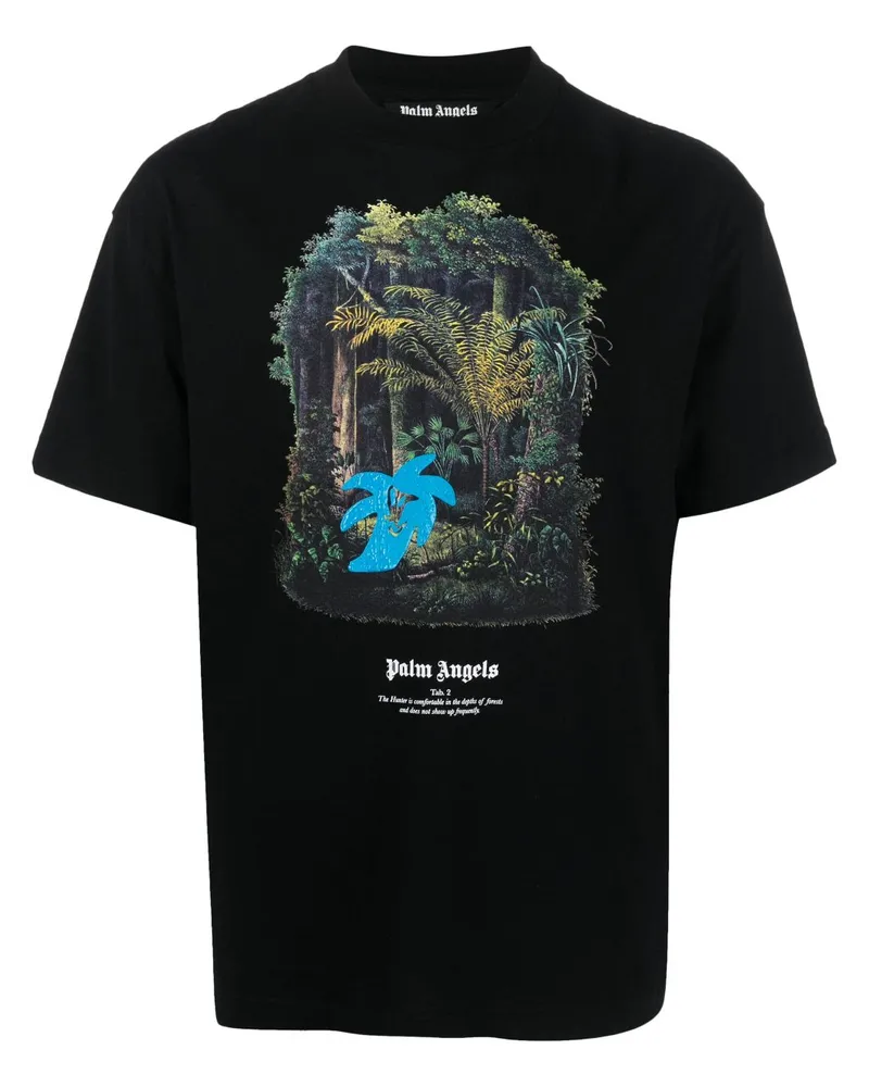 Palm Angels T-Shirt aus Bio-Baumwolle mit Print - Schwarz Schwarz