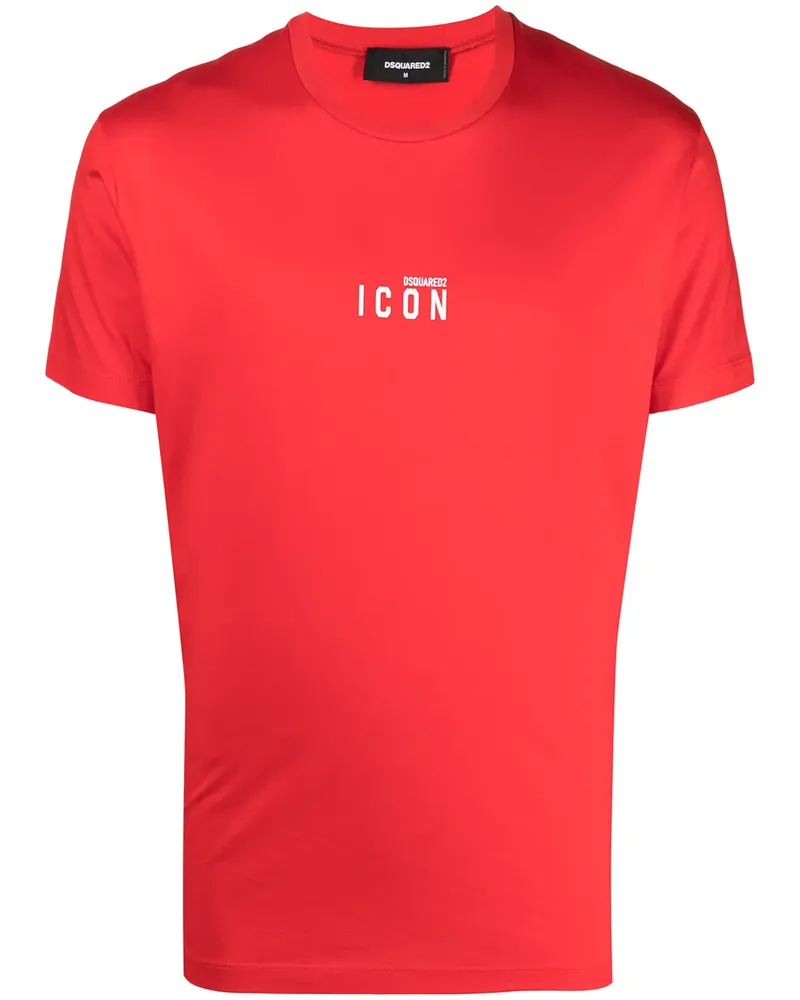 Dsquared2 T-Shirt mit "Icon"-Print - Rot Rot