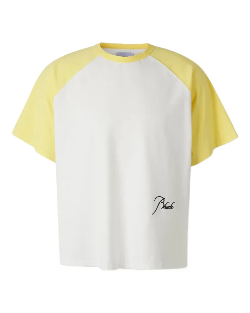 RHUDE T-Shirt mit Raglanärmeln - Weiß Weiß