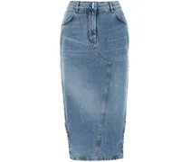 Bleistiftrock aus Denim - Blau
