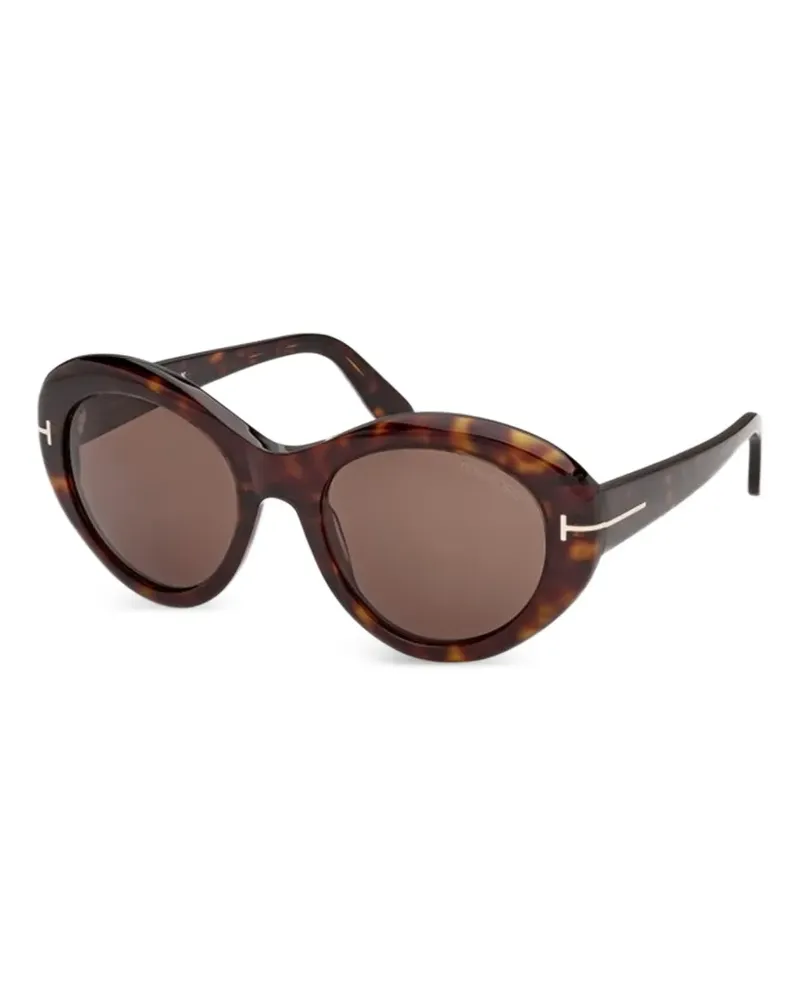 Tom Ford Runde Elodie-02 Sonnenbrille - Braun Braun