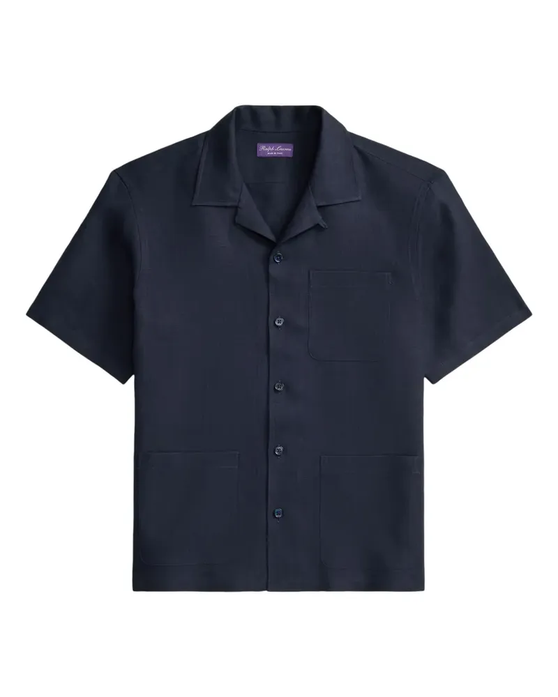 Ralph Lauren Leinenhemd mit Reverskragen - Blau Blau