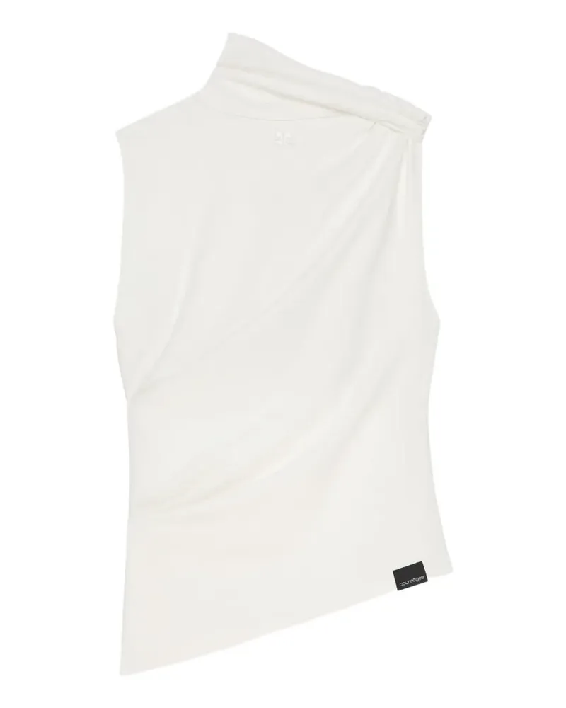 Courrèges Drapiertes Top - Weiß Weiß