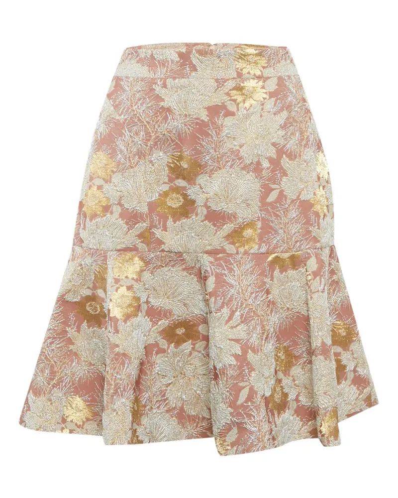N° 21 floral-detail mini skirt - Rosa Rosa