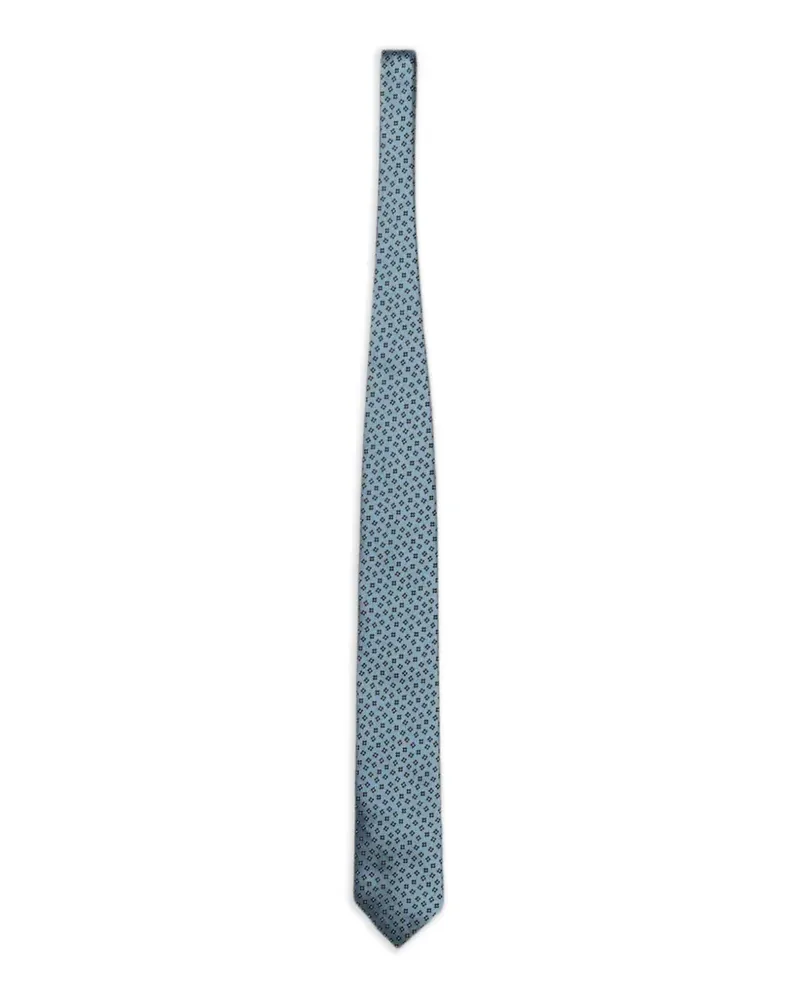 Ermenegildo Zegna Seidenkrawatte aus Jacquard-Gewebe - Blau Blau