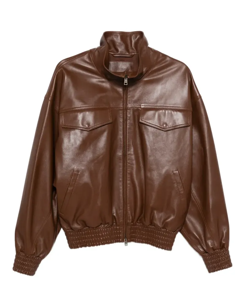 Balenciaga high-neck zip-up jacket - Braun Braun