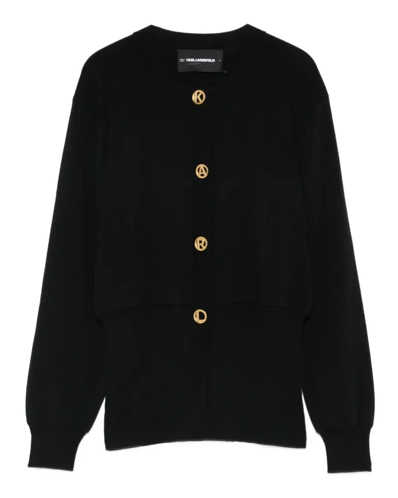 Karl Lagerfeld buttoned cardigan - Schwarz Schwarz