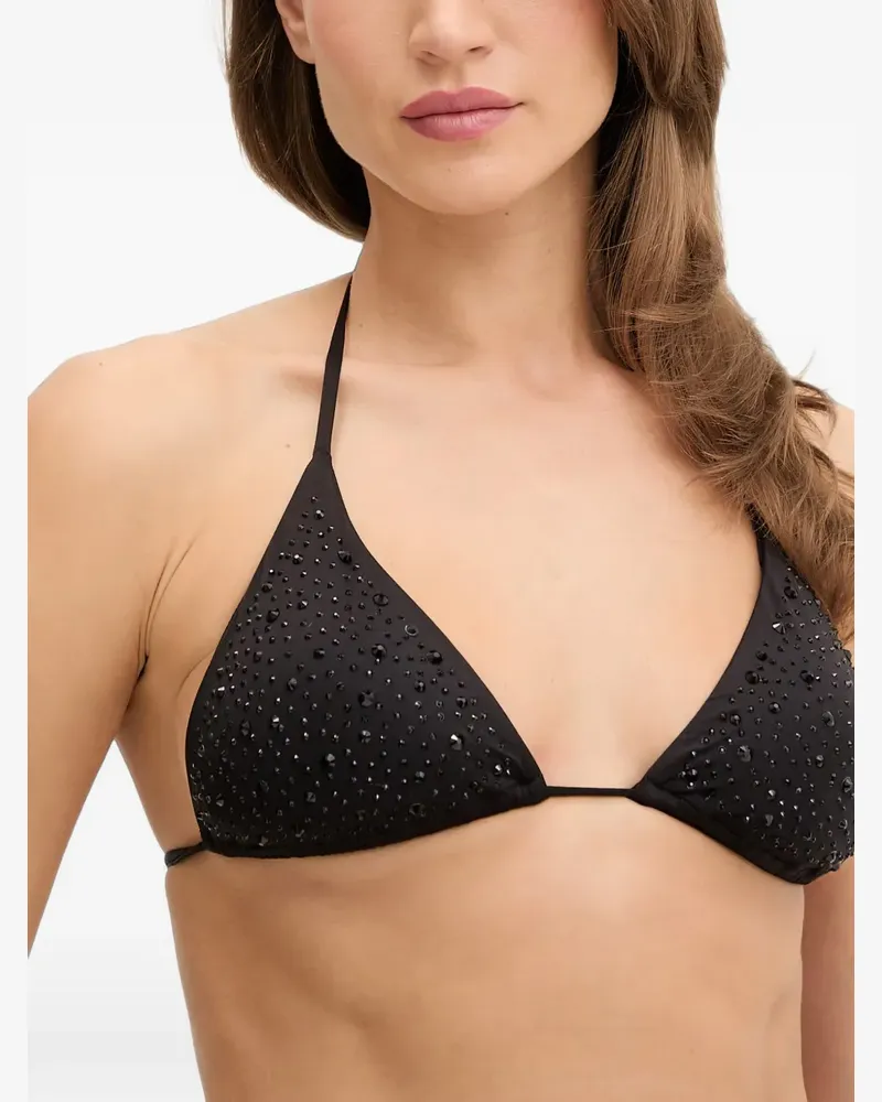 Guess rhinestones triangle bikini top - Schwarz Schwarz