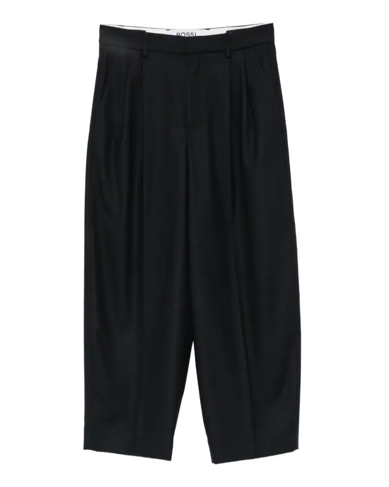 Rossi pleated cropped trousers - Schwarz Schwarz