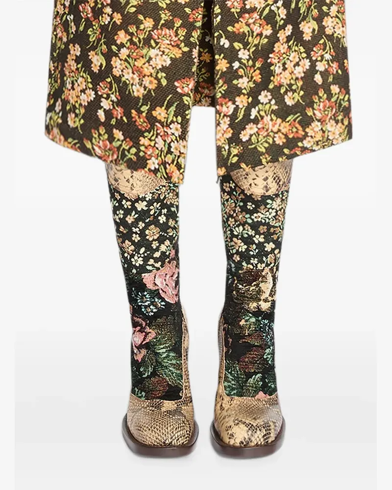 Dries van Noten Stiefel aus Leder - Schwarz Schwarz
