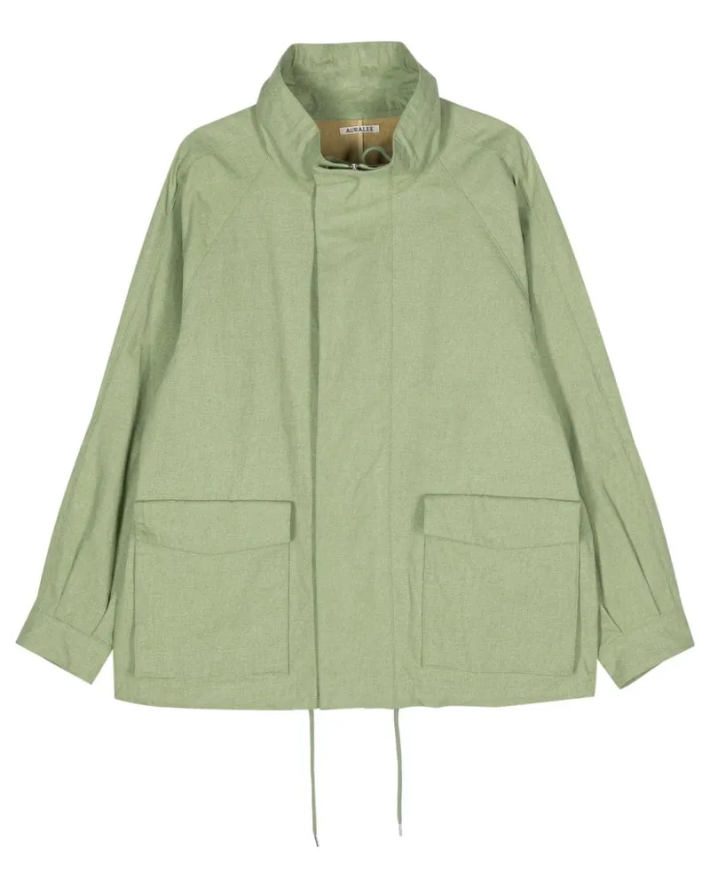 AURALEE Canvas-Jacke mit Reißverschluss Grün
