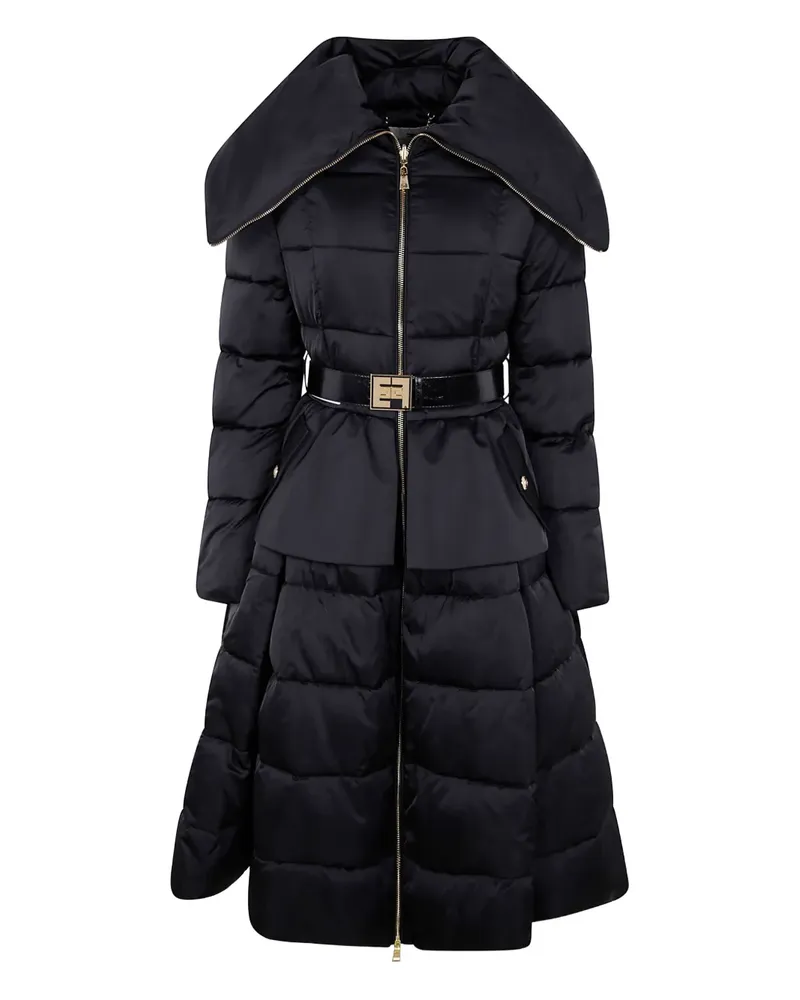 Elisabetta Franchi belted quilted coat - Schwarz Schwarz