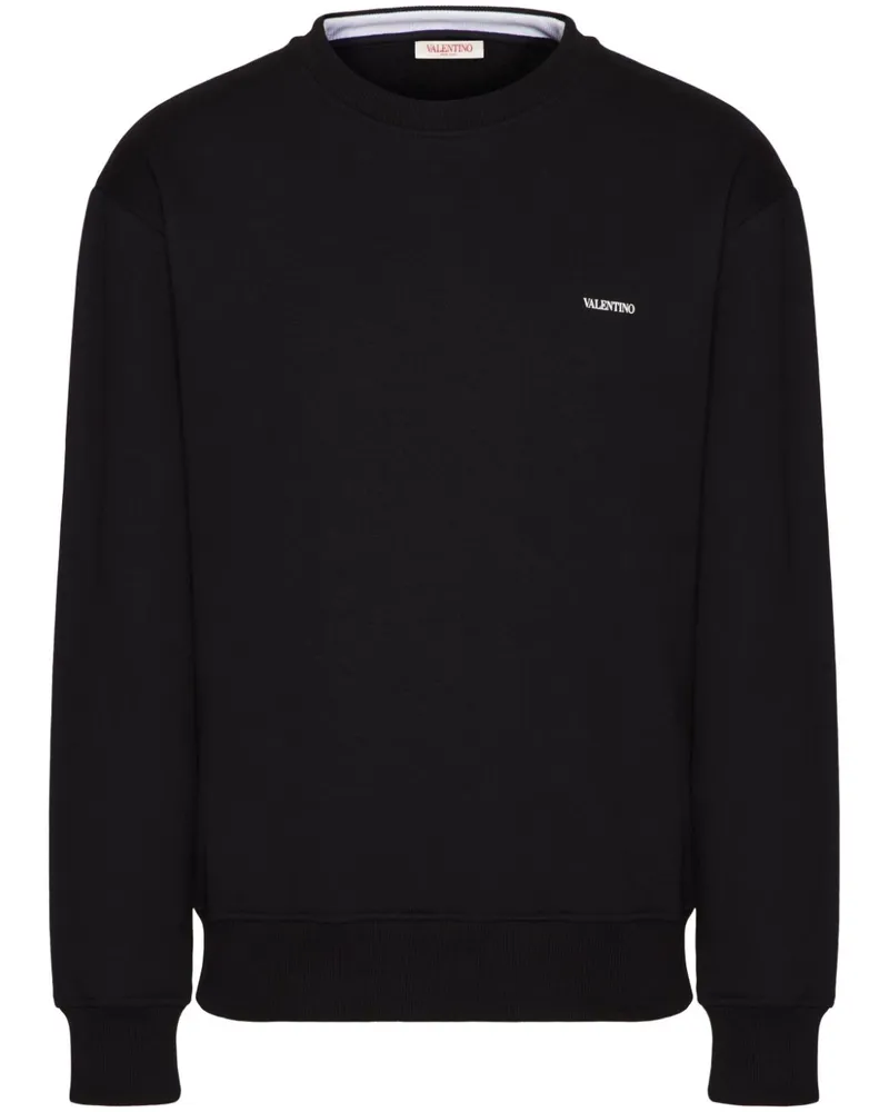 Valentino Garavani Sweatshirt mit Logo-Print Schwarz