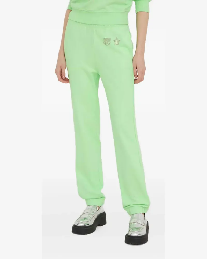 Chiara Ferragni Eye Star-detail track pants - Grün Grün