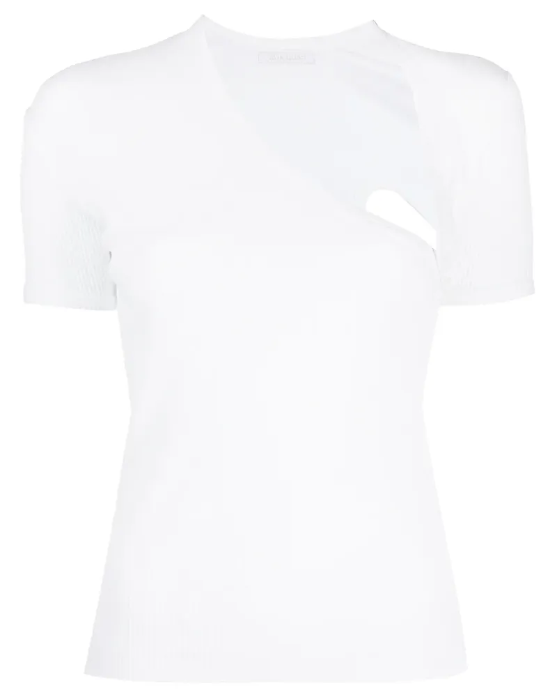 John Elliott + Co T-Shirt mit asymmetrischem Ausschnitt - Weiß Weiß