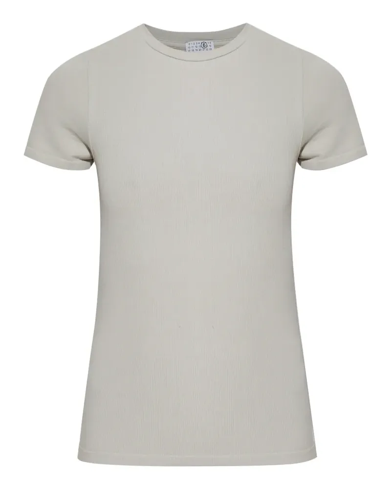 Maison Margiela ribbed T-shirt - Grau Grau