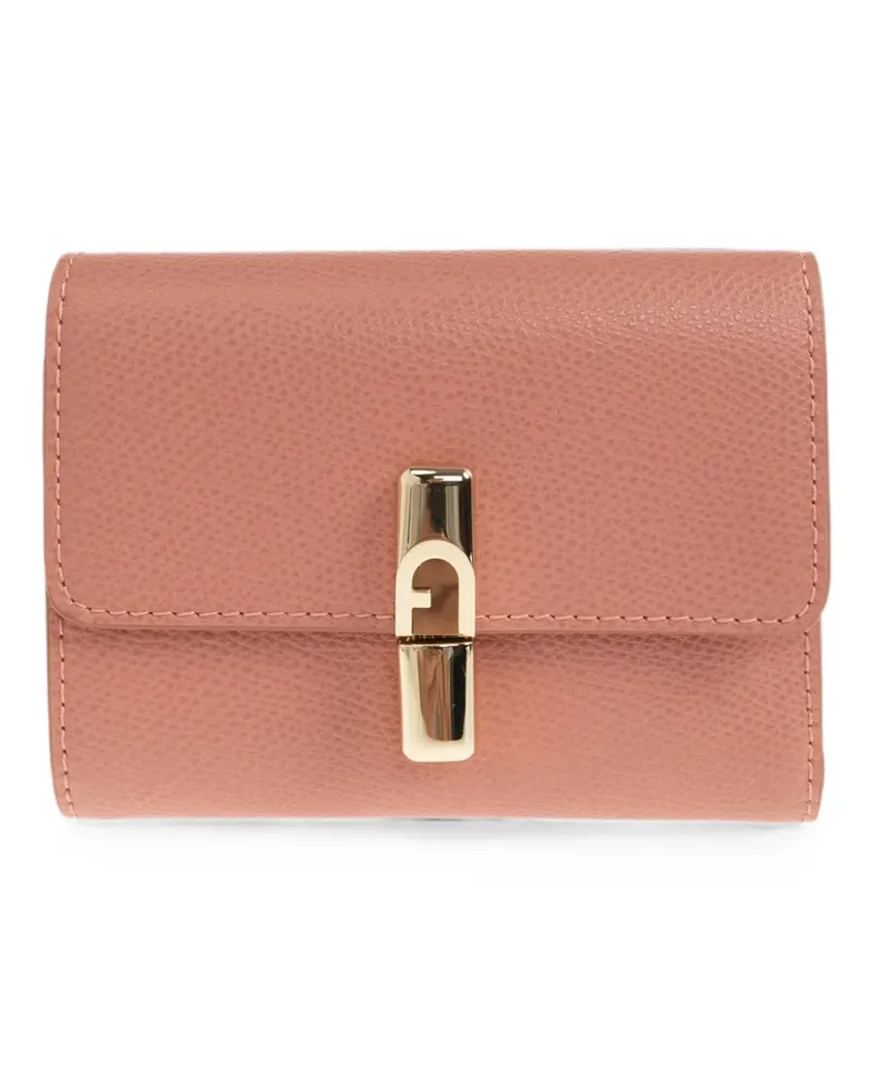 Furla Iride Portemonnaie aus gekörntem Leder - Rosa Rosa