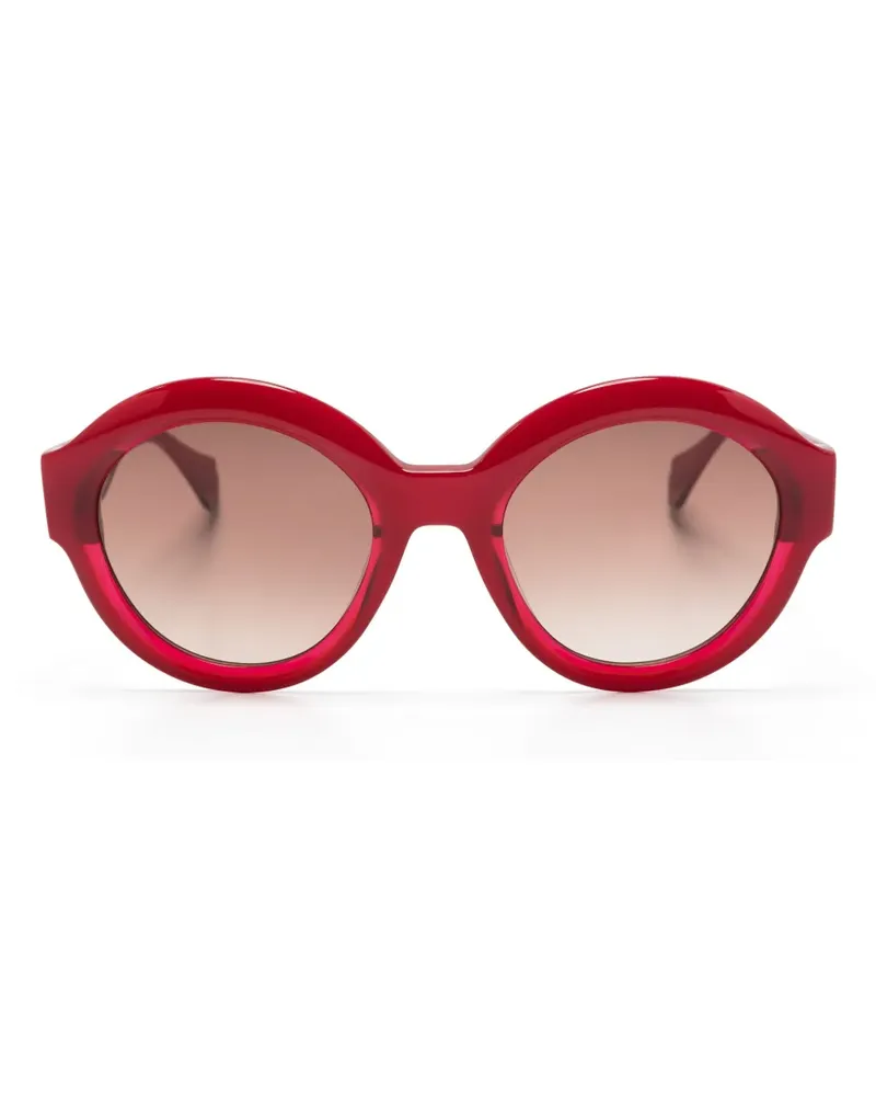 GIGI STUDIOS Sonnenbrille mit rundem Gestell - Rot Rot