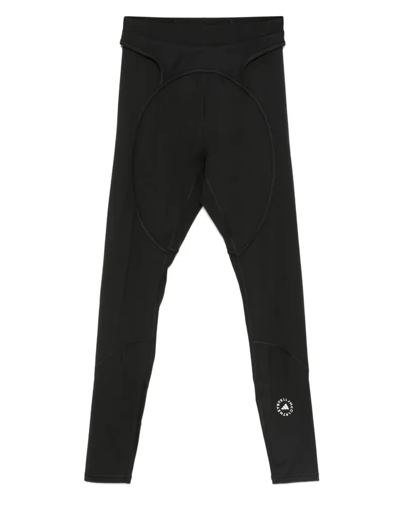 adidas Leggings mit Kontrast-Logo - Schwarz Schwarz