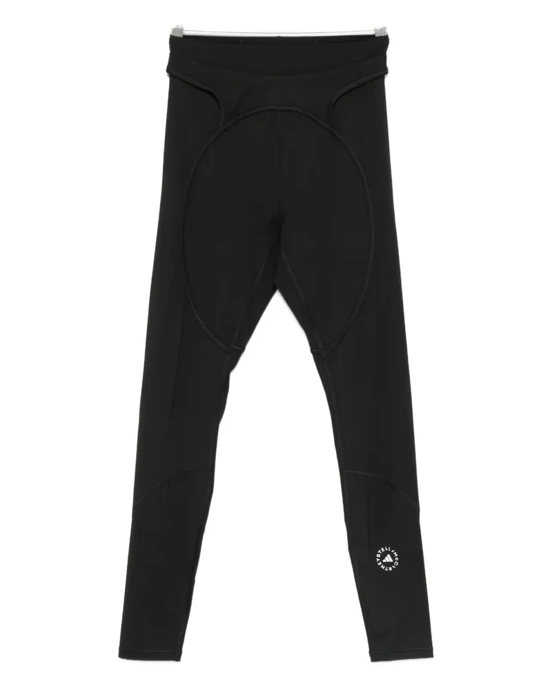 adidas Leggings mit Kontrast-Logo - Schwarz Schwarz