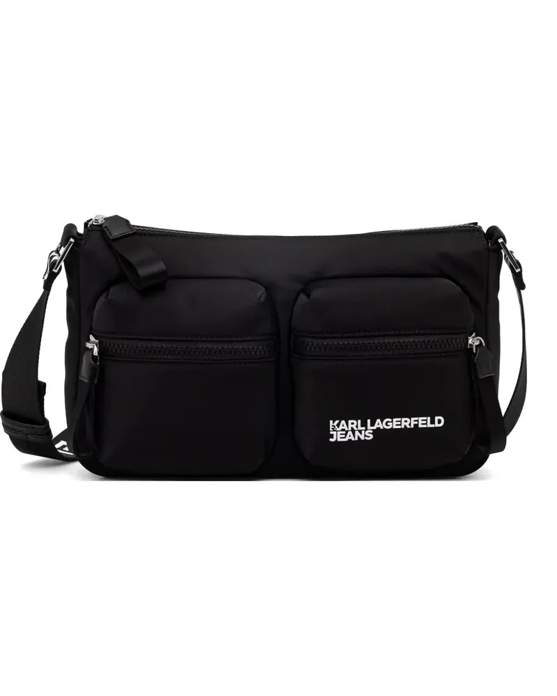 Karl Lagerfeld logo-print cross body bag - Schwarz Schwarz