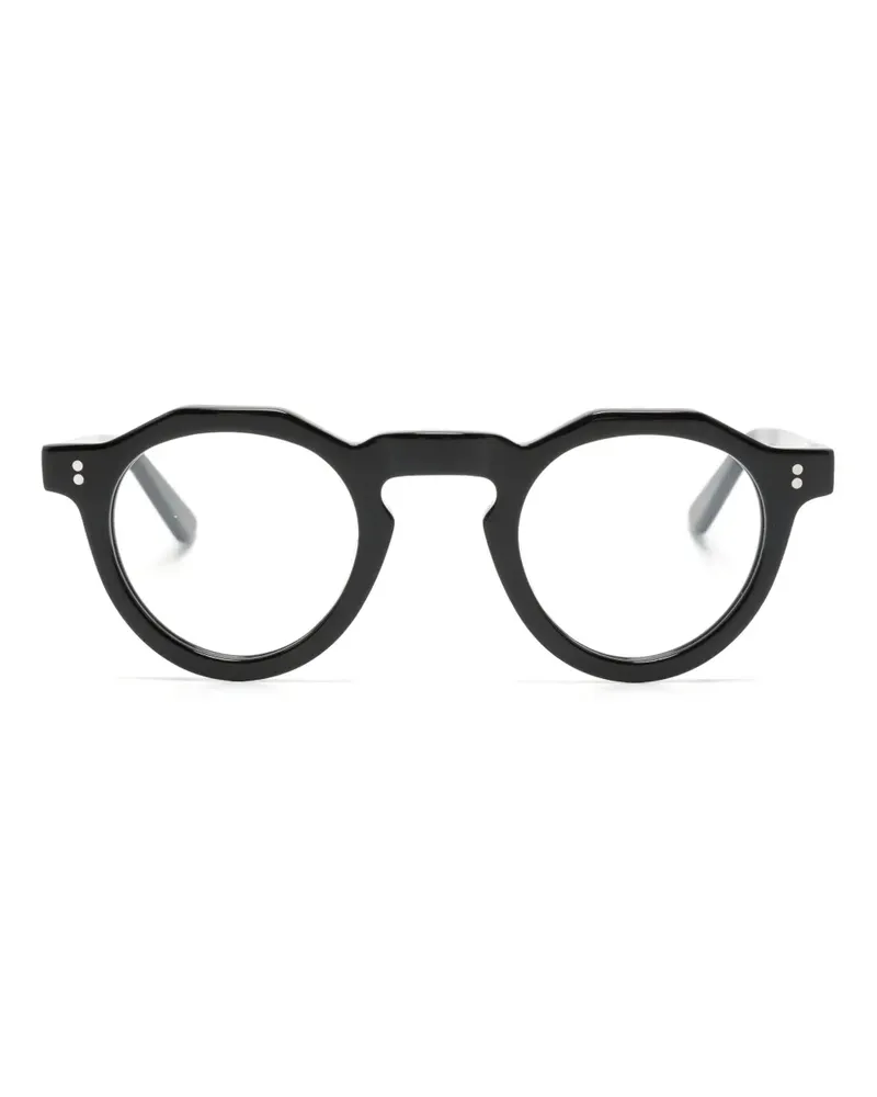 Lesca Runde Pica Brille - Schwarz Schwarz