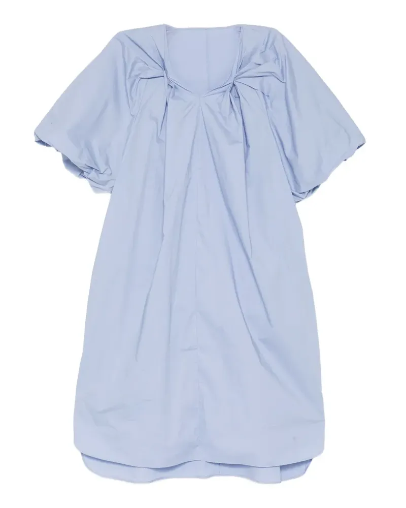JNBY Kleid mit V-Ausschnitt und Ballonärmeln - Blau Blau