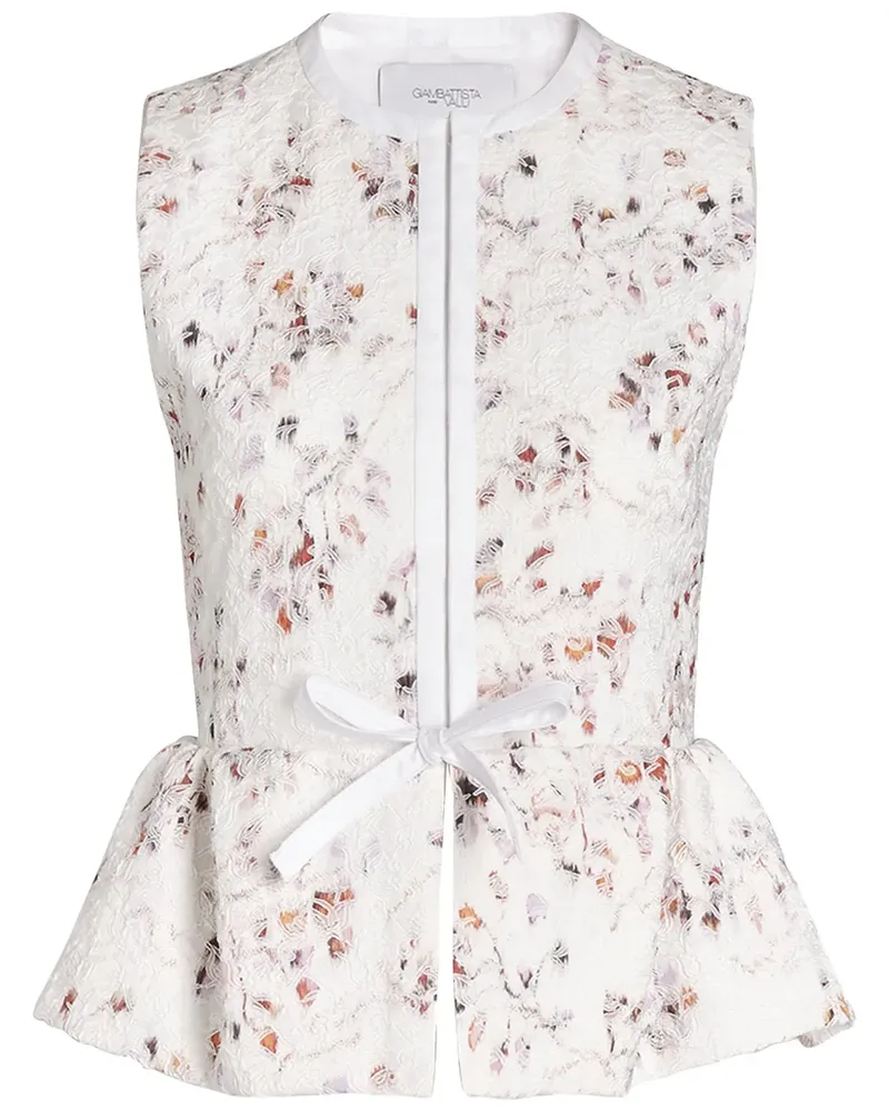 Giambattista Valli Ausgestellte Jacquard-Weste - Weiß Weiß