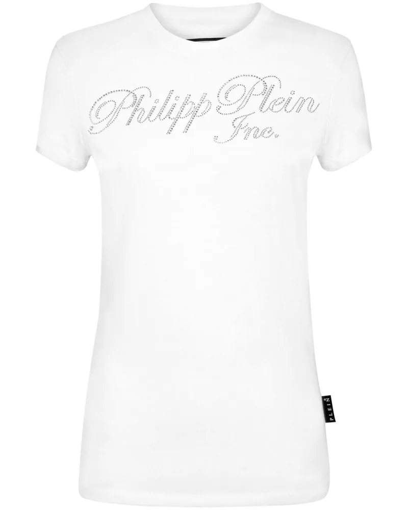 Philipp Plein T-Shirt mit Kristallen - Weiß Weiß
