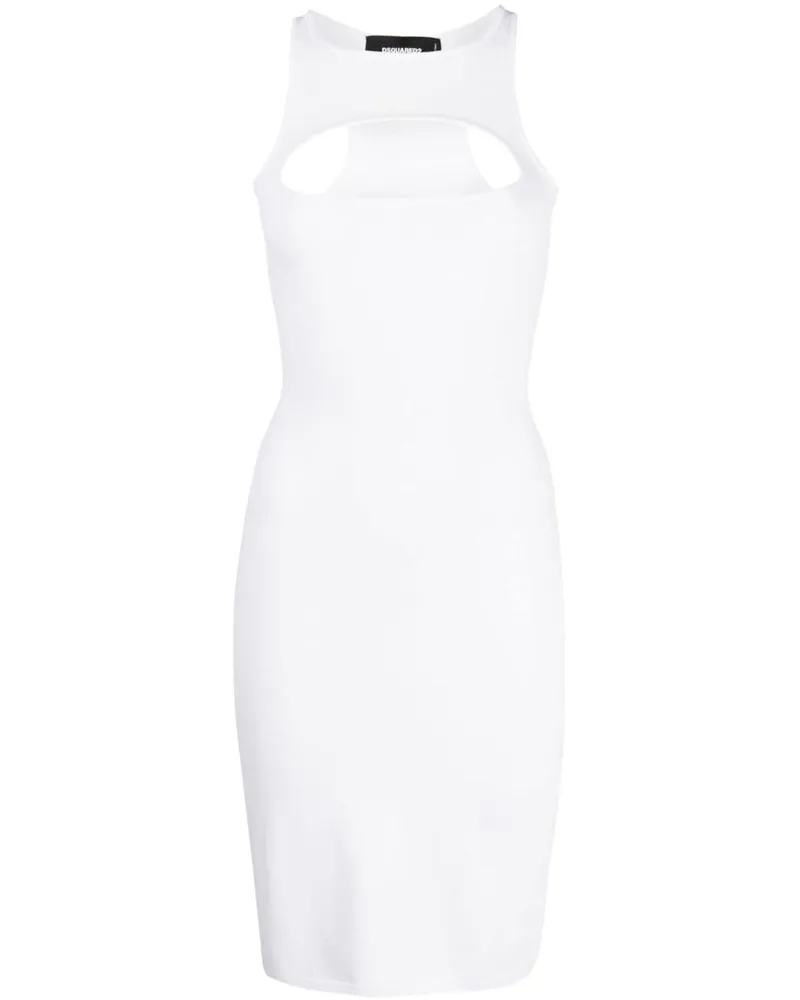 Dsquared2 Strickkleid mit Cut-Out - Weiß Weiß