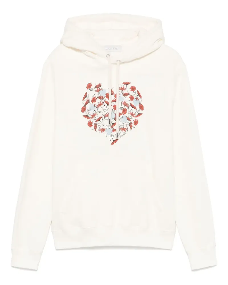 Lanvin Hoodie mit Blumen-Print - Nude Nude
