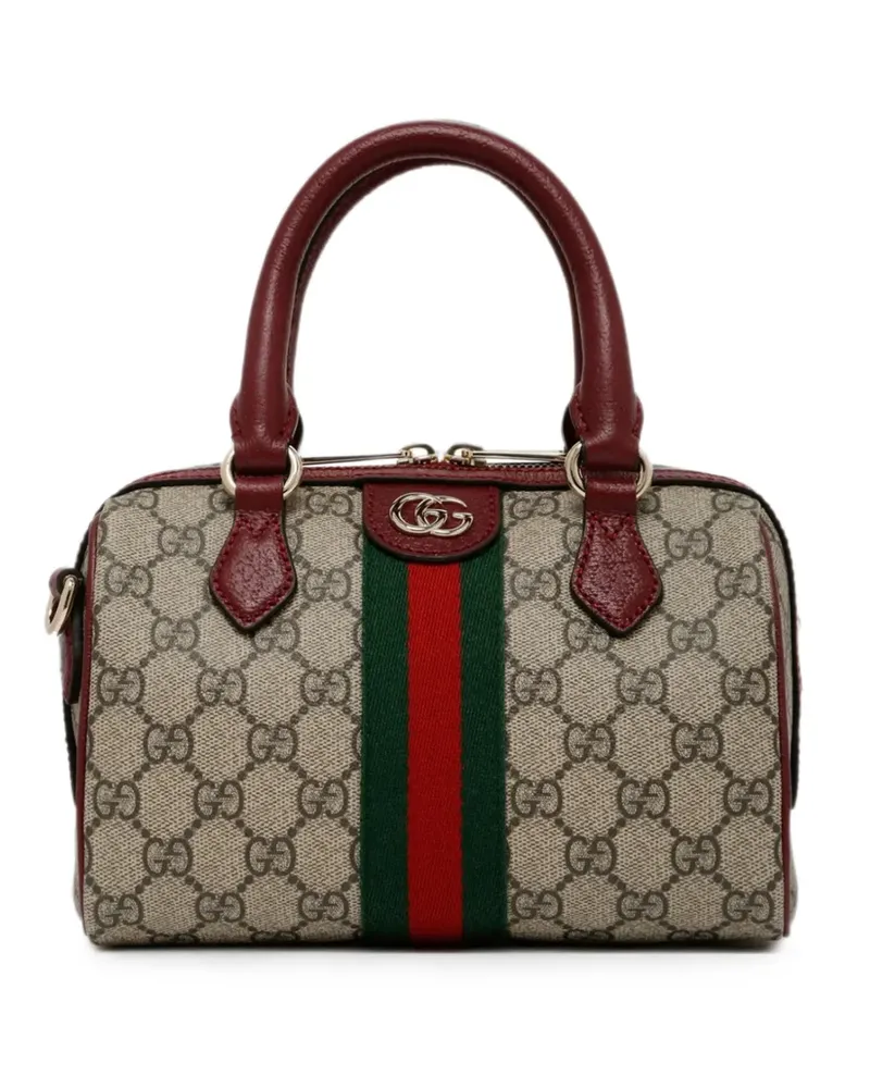 Gucci small Ophidia Web-stripe tote bag - Nude Nude