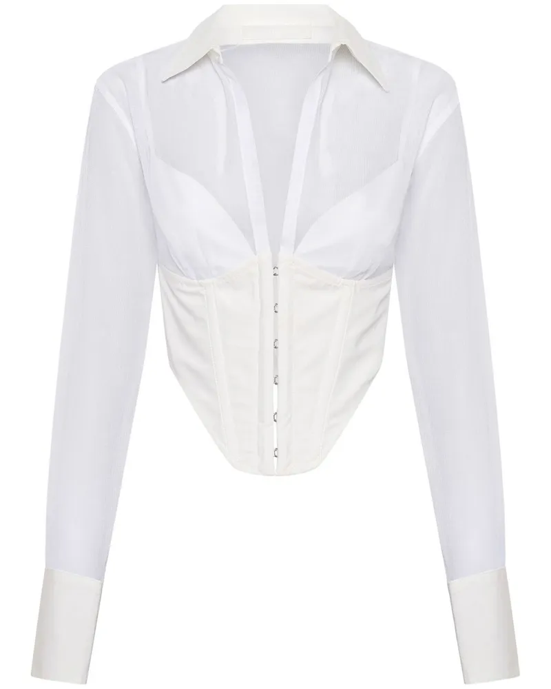 Dion Lee Transparentes Hemd - Weiß Weiß